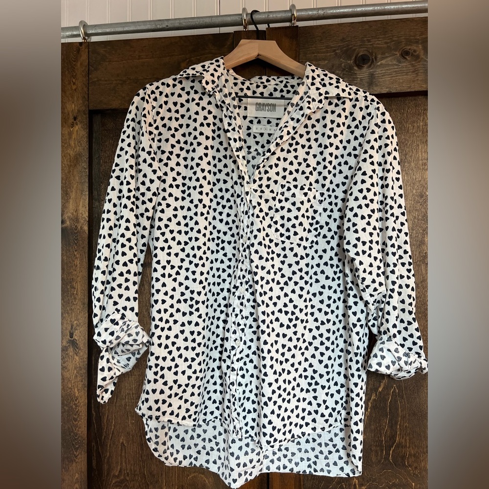 Grayson the Hero heart print shirt size 03